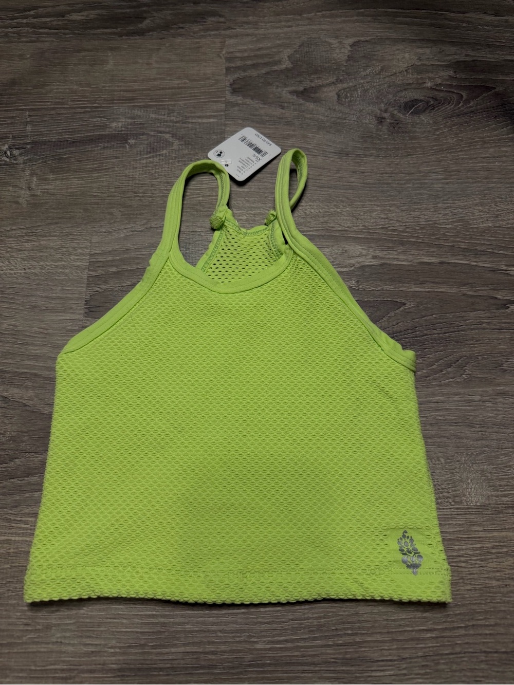 Free People Neon Lime Mesh Crop Tank - Unbranded